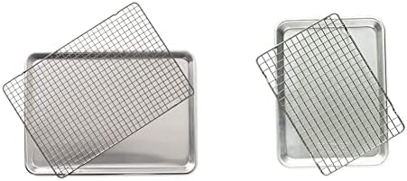 Nordic Ware Half Sheet with Grid and Quarter Sheet with Grid
