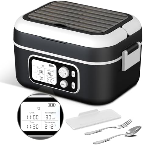 Cordless Electric Heated Lunch Box, 1.5L, Black