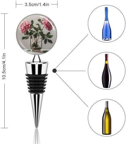 Two Peach Flowers Wine Stopper Vacuum Alloy Wine Bottle Stopper