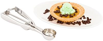 Restaurantware 0.5 oz Silver Stainless Steel # Ice Cream Scoop