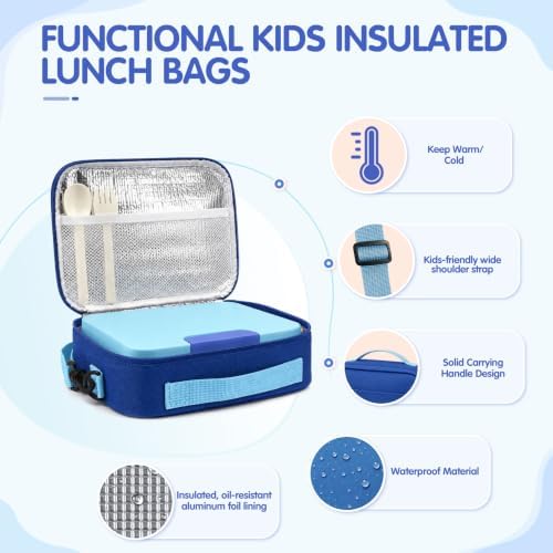 HOMETALL Bento Lunch Box for Kids, 8.5oz Food Thermo, Insulated Lunch