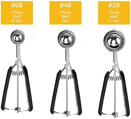 Cookie Scoop Set, Cookie Scoops for Baking Set of 3