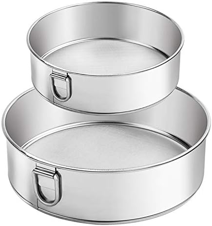Webake Sieve 6-Inch 60 Mesh, 8-Inch 40 Mesh Sieves Fine Mesh Strainer