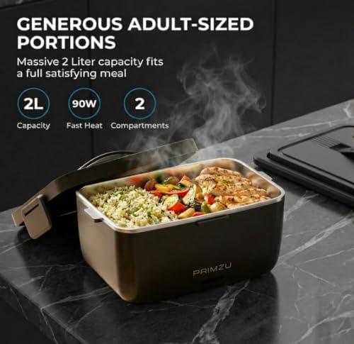 2L 90W Heated Electric Lunch Box for Adults