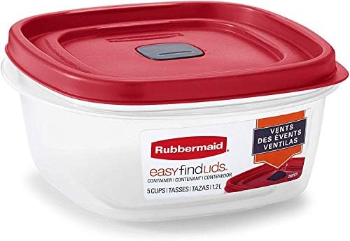 Rubbermaid Easy Find Lid Square 5-Cup Food Storage Container