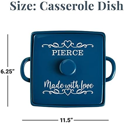 Let's Make Memories Personalized Made With Love Stoneware Casserole