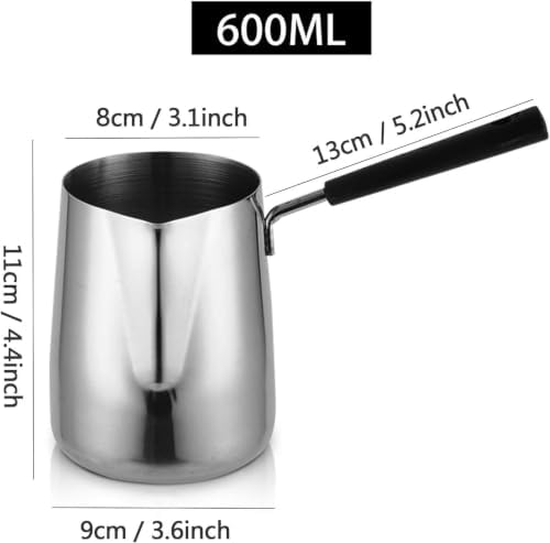 600ML/20oz Turkish Coffee Pot – 304 Stainless Steel Coffee and Butter
