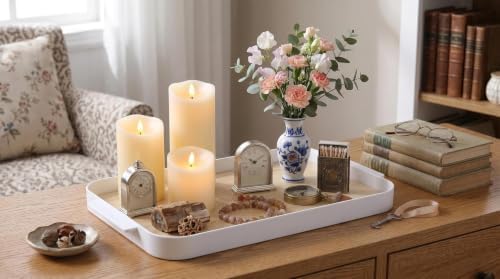 Wooden Tray with Iron Frame & Handles, 14 * 6.5 * 1.3 in Light Yellow