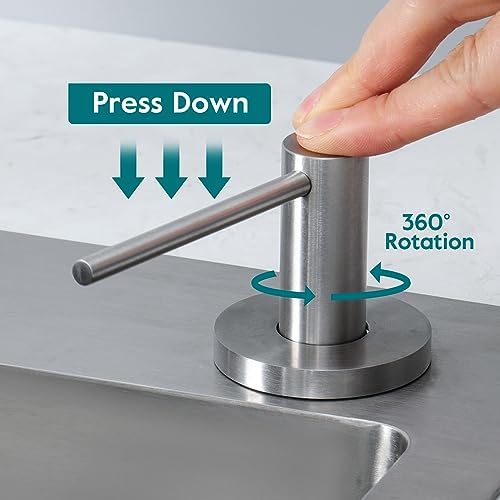 Gappo Soap Dispenser, Brushed Nickel, 47" Extension Tube Kit