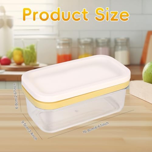 Butter Slicer Cutter and Keeper, Clear Butter Container with Lid