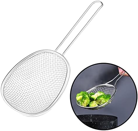 Coarse Mesh Strainer for Kitchen, Stainless Steel Mesh Strainer with