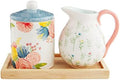 Mud Pie 47800016, Multi, Floral Cream And Sugar Set, assembled 4" x 7"