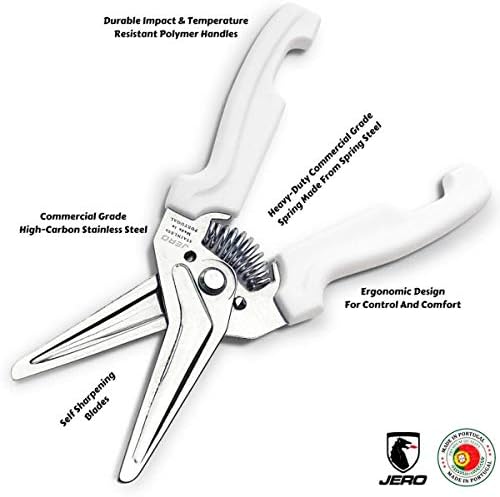 JERO Spring Assisted Kitchen Shears with Holder — Durable Stainless