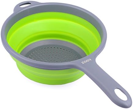 ZOER Kitchen Foldable Pasta Strainers,Collapsible Colanders with