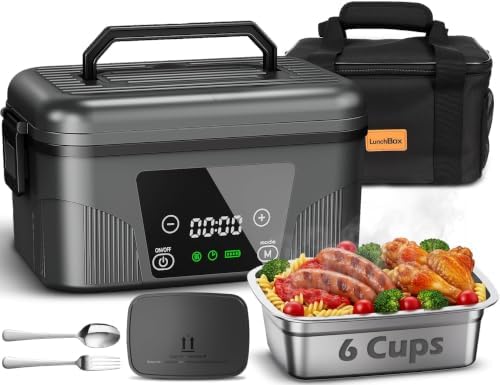 Cordless Electric Heated Lunch Box for Adults