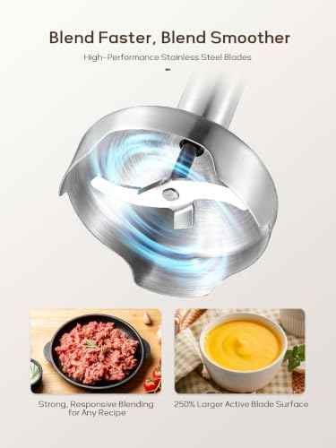 Reemix Immersion Blender Handheld, 5-in-1 Electric Hand Blender Set