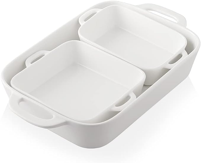 Sweejar Ceramic Bakeware Set, Rectangular Baking Dish by Sweejarco1949