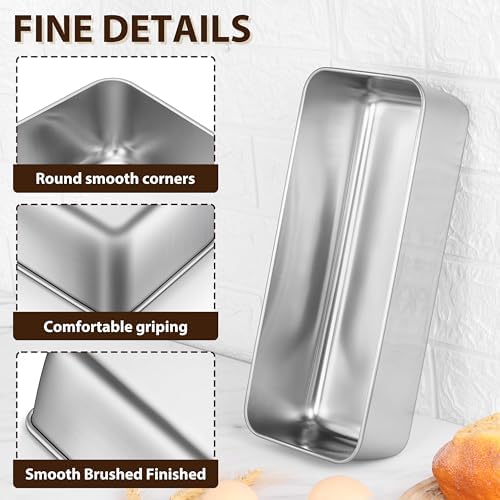 P&P CHEF Bread Loaf Pan, Stainless Steel Large Loaf Pans for Baking