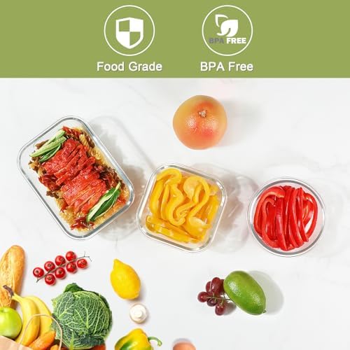 BAYZZ 30-Piece Glass Food Storage Containers with Lids