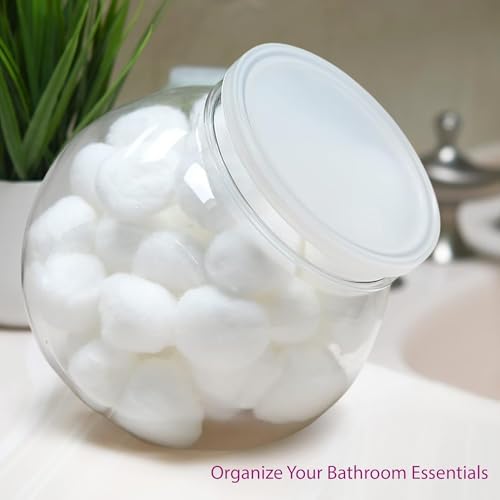 DilaBee 2-Pack Plastic Candy Jars with Lids, 96oz