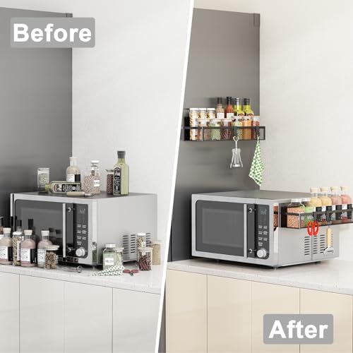 Aufworld Magnetic Spice Rack for Refrigerator, 2-Pack