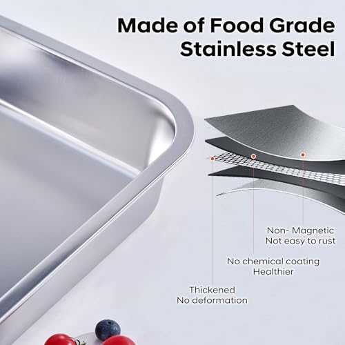 4 Inch Extra Deep Lasagna Baking Pan with Lid, 7.4Qt