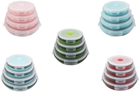 Foldable and Silicones Sealed Food Holders Set Outdoor Meal Carriers