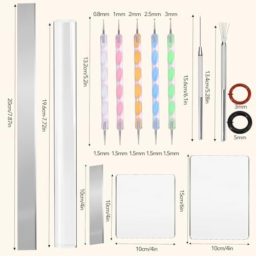 Polymer Clay Tools Set with Acrylic Roller Pin
