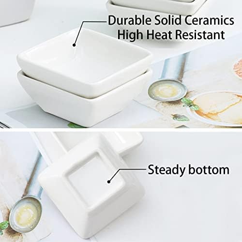 Ultra-Strong 3 Oz 6 Pack Ceramic Dip Bowls Set, Mini Bowl Soy Sauce