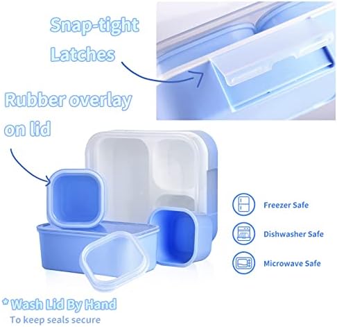 Genteen Bento Box for Kids, Kids Lunch Box with 3 Removable