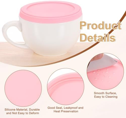 uxcell Silicone Cup Lids, 2Pcs, 3.9 Inch