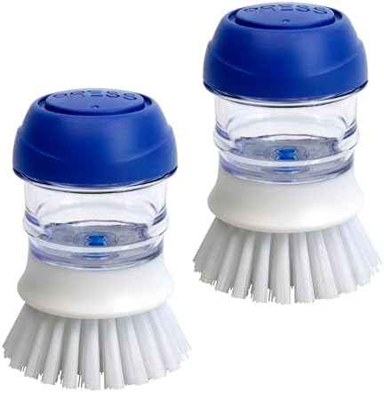 CELOX 2 Pack Dish Brush with Soap Dispenser