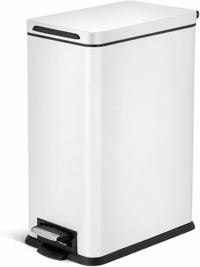 Home Zone Living 8 Gallon Slim Kitchen Trash Can by HomeZoneLiving