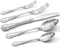 Silverware Set for 12, 60pc Vintage Flatware Set, 18/10 Stainless