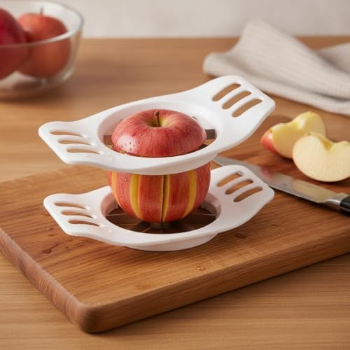 Apple Slicer Corer, Stainless Steel Fruit Divider for Uniform Wedges