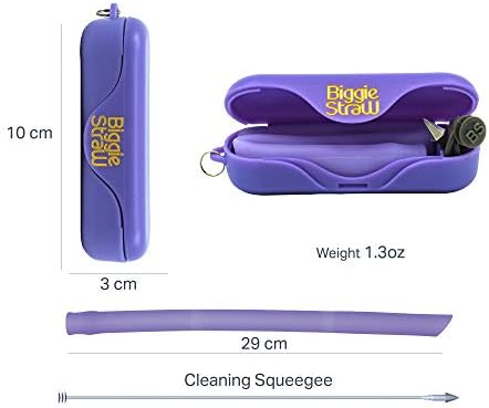 BiggieStraw Extra Wide Collapsible, Reusable Straw | Smoothies
