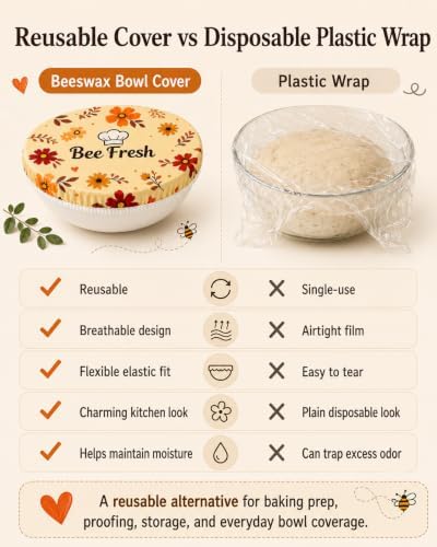2 Pack Beeswax Bowl Covers, 12 inch
