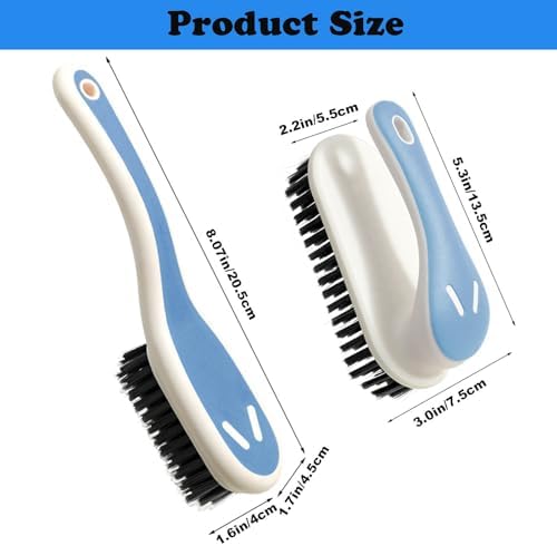 Soft Bristle Scrub Brush, 2 Pack, Blue