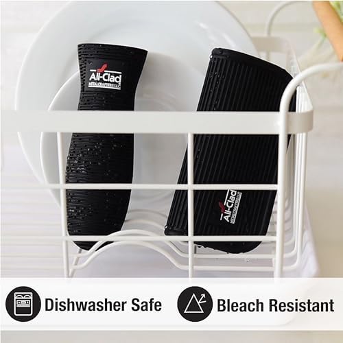 All-Clad Silicone Grip Set, 2-Piece, Black/Grey