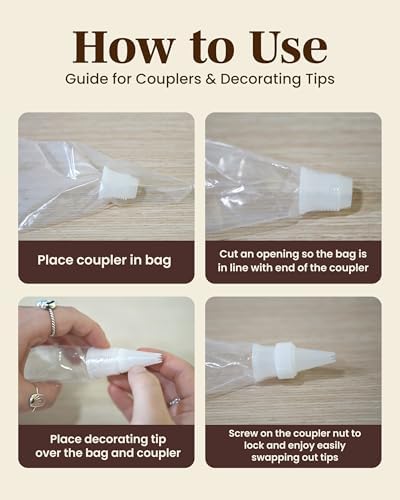Reusable Plastic Piping Tips, Nozzles Standard Size Star Tip #32