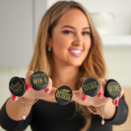 Silicone Wine Bottle Stopper Set – Funny Wine Caps, Spill-Proof &