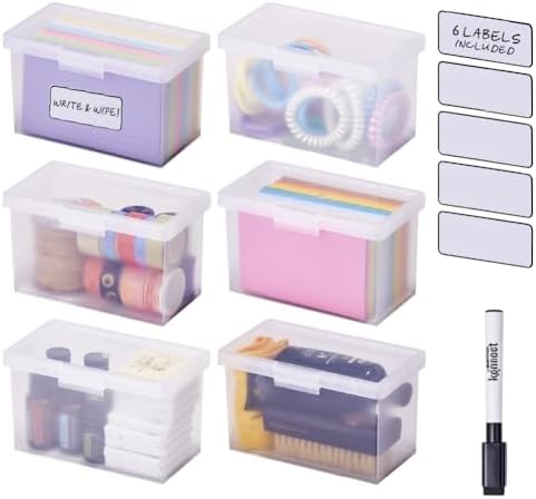 Bostitch Konnect 1 Qt Storage Containers with Lids, 6 Pack