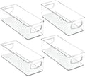 mDesign Small Plastic Office Storage Container Bins with Handles for