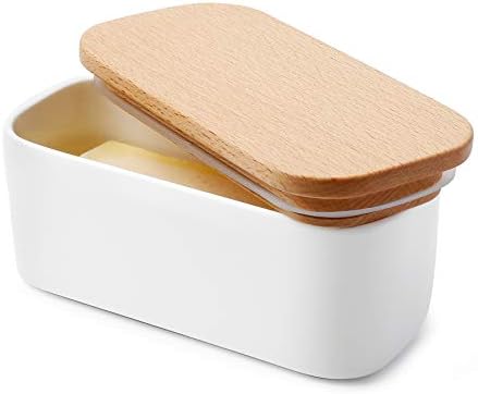Sweese Small Butter Dish with Lid for Countertop, Airtight Butter