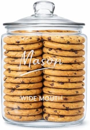 1 Gallon Mason Glass Jar with Lid – Wide Mouth Glass Storage Jar with