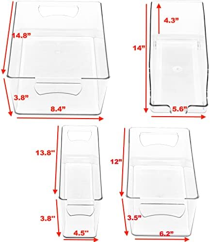 Simple Houseware 8 Pcs Fridge Bin Bundle