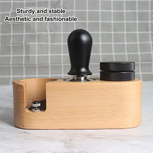 Espresso Tamper Station 3 Hole Beechwood Barista Organizer Non Slip