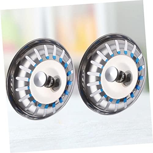 Stainless Steel Sink Strainer Cover 2pcs Reusable Filter for Drains