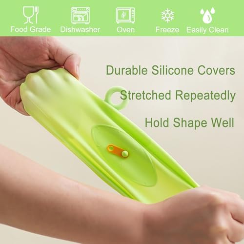 Silicone Stretch Lids for Food Storage, 6 Pcs