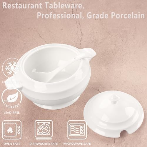 Casserole Dish with Serving Handle, Soup pot 1.6-quart, French White